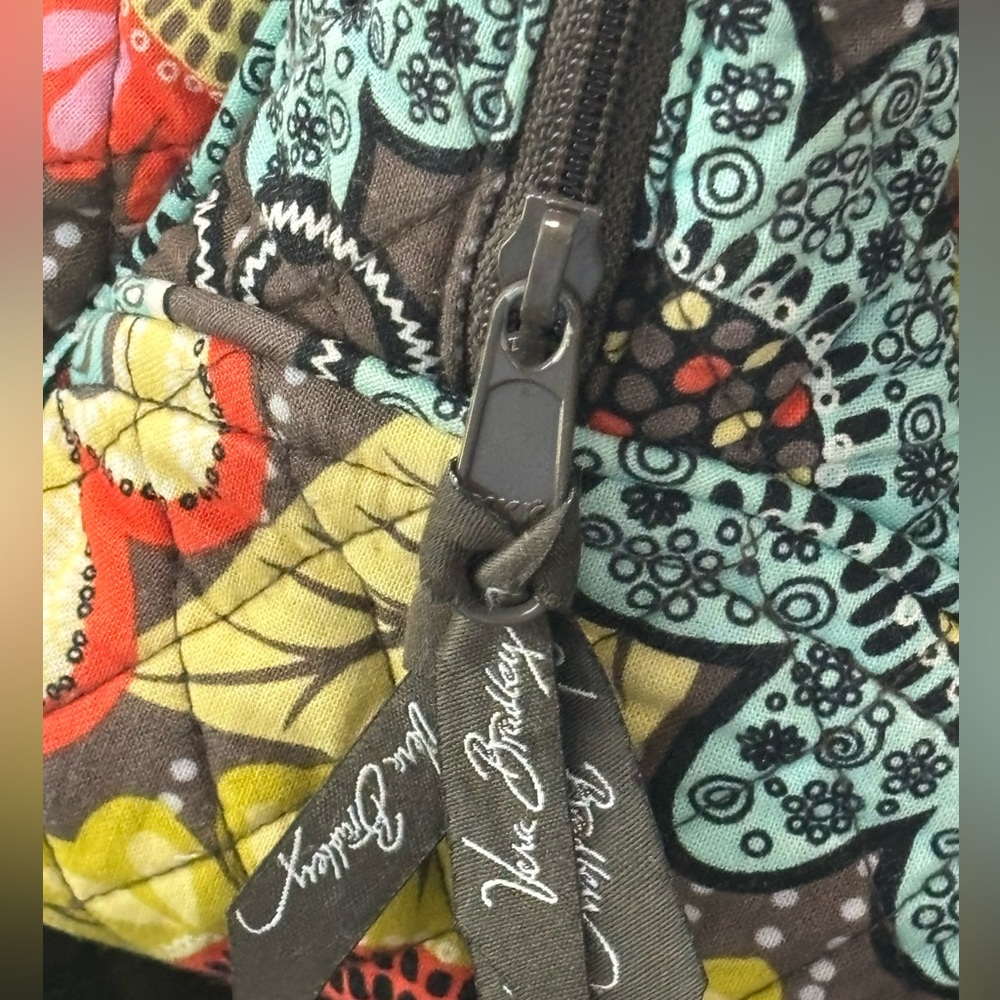 VERA BRADLEY Turn Lock Satchel Flower Shower Retired Quilted Cotton Bag - Picture 8 of 13